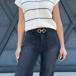 High Rise Wide Trouser Jeans In Engross - Infinity Raine