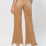 Vervet 90s Vintage Crop Flare Jeans-Mustard - Infinity Raine