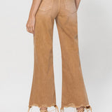 Vervet 90s Vintage Crop Flare Jeans-Mustard - Infinity Raine