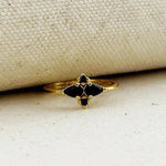 Vintage Flower Ring In Black - Infinity Raine