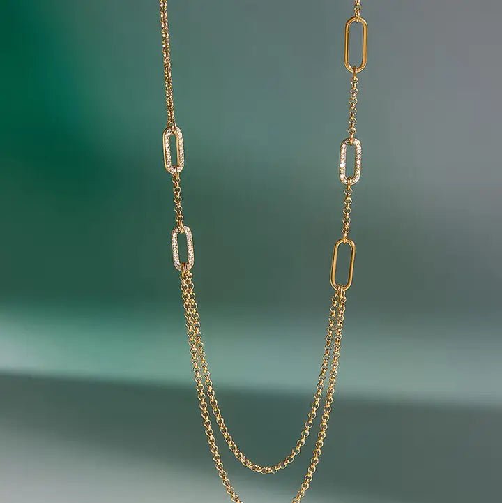 Vion 18k Gold Layered Chain Necklace - Infinity Raine
