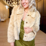 Calla Faux Fur Coat Cream - Infinity Raine