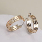 Designer Cut Huggie Hoop Earrings In Gold - Infinity Raine