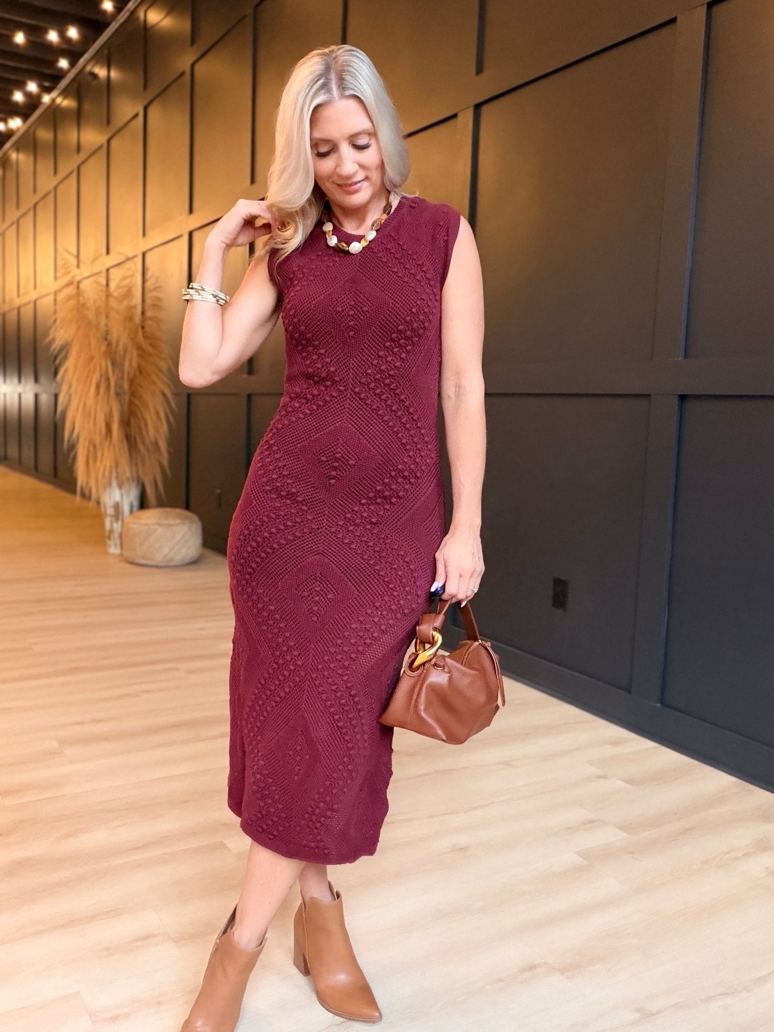 burgundy dress knitted Wandering Intricate Knit In M wed Navy Uniforms: Women's Dinner Style:Queen Bella and a timeless color