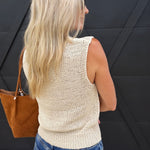 Warm Gesture Sweater Vest In Cream - Infinity Raine