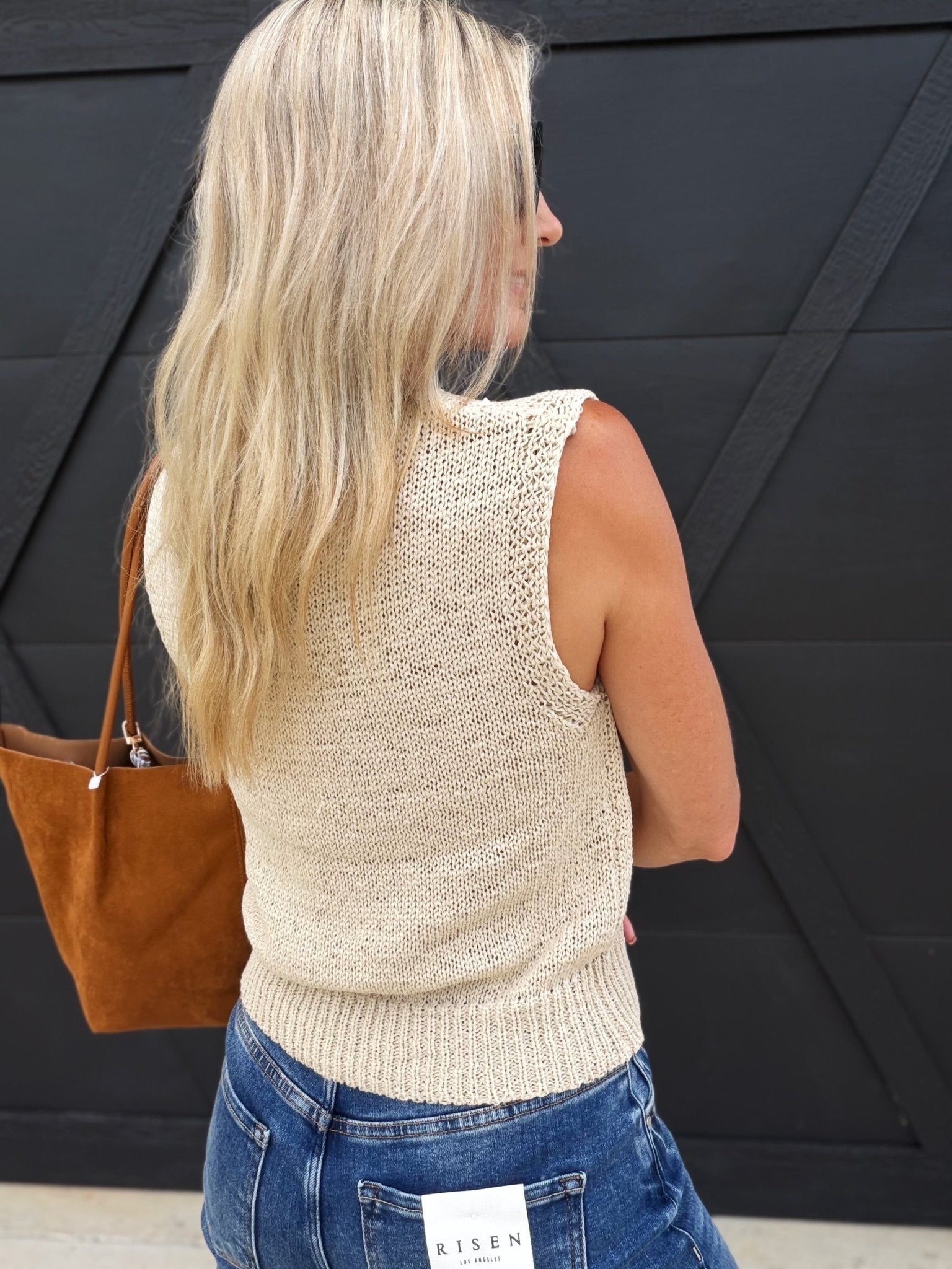 Warm Gesture Sweater Vest In Cream - Infinity Raine