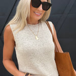 Warm Gesture Sweater Vest In Cream - Infinity Raine