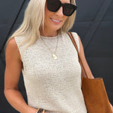Warm Gesture Sweater Vest In Cream - Infinity Raine