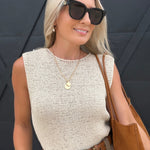 Warm Gesture Sweater Vest In Cream - Infinity Raine