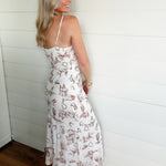 Wester Print Maxi Dress In Cream - Infinity Raine
