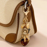 Western Heart Cross Hat Boot Heart Bag Charm In Gold - Infinity Raine