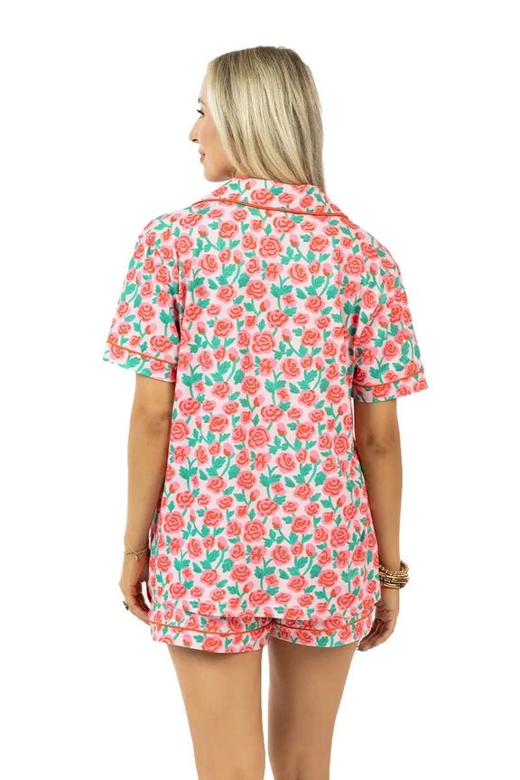 Whimsical Rose Loungewear Short Set In Pink - Infinity Raine