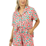 Whimsical Rose Loungewear Short Set In Pink - Infinity Raine