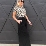 Wide-leg Flap Pocket Pants In Black - Infinity Raine
