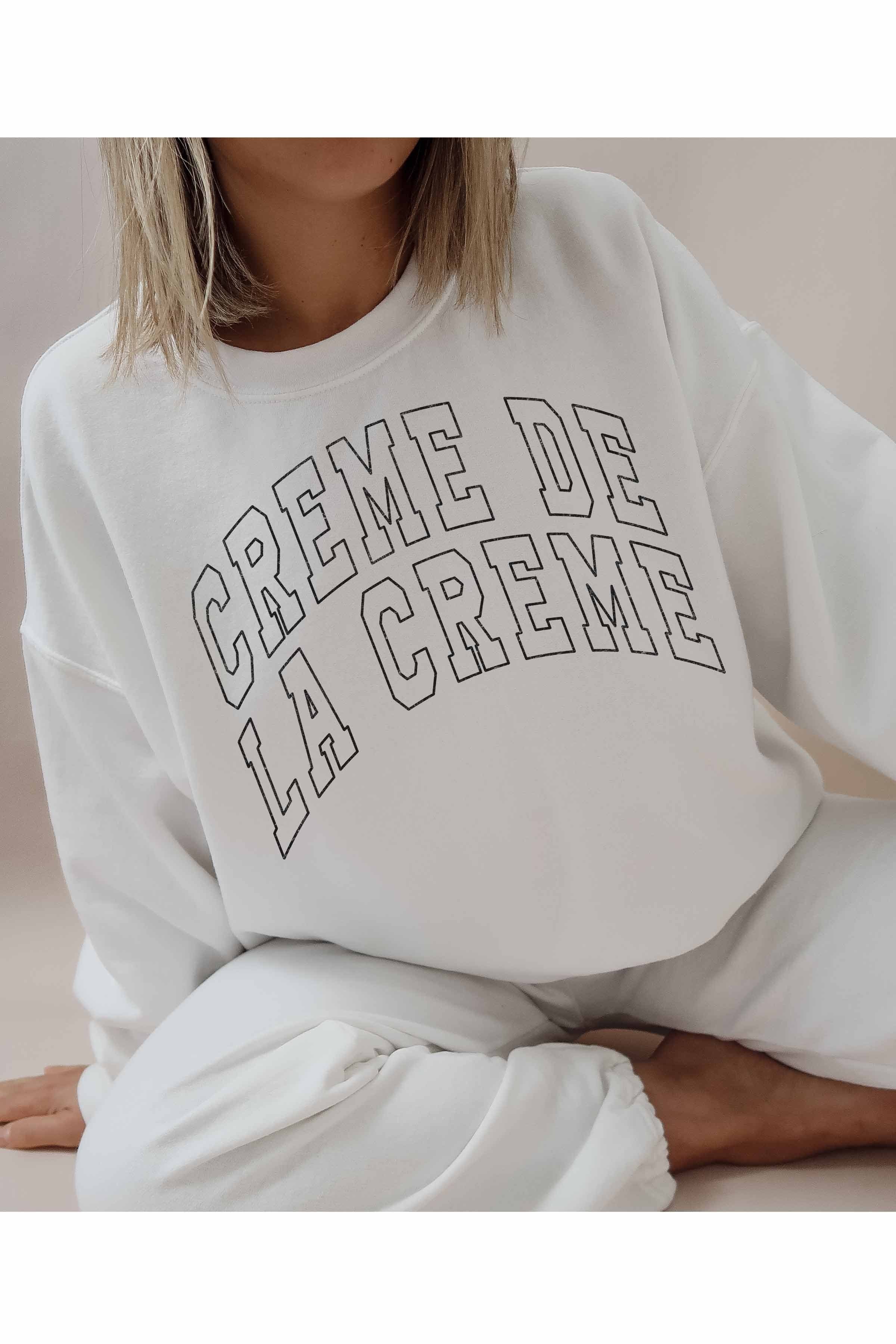 Creme De La Creme Sweatshirt In White - Infinity Raine