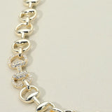 WONA TRADING Jewelry - Necklaces Stone Paved Horse-bit Chain Necklace In Gold 47180278