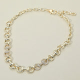 WONA TRADING Jewelry - Necklaces Stone Paved Horse-bit Chain Necklace In Gold 47180278