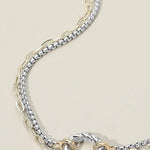 WONA TRADING Jewelry - Necklaces Two Tone Textured Ring Dual Chain Necklace 61729270