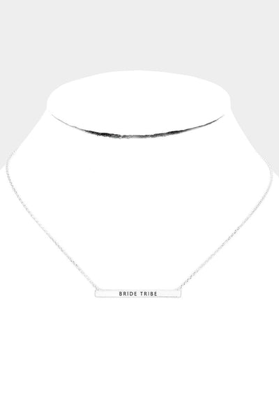 Bride Tribe Bar Necklace-More Colors - Infinity Raine