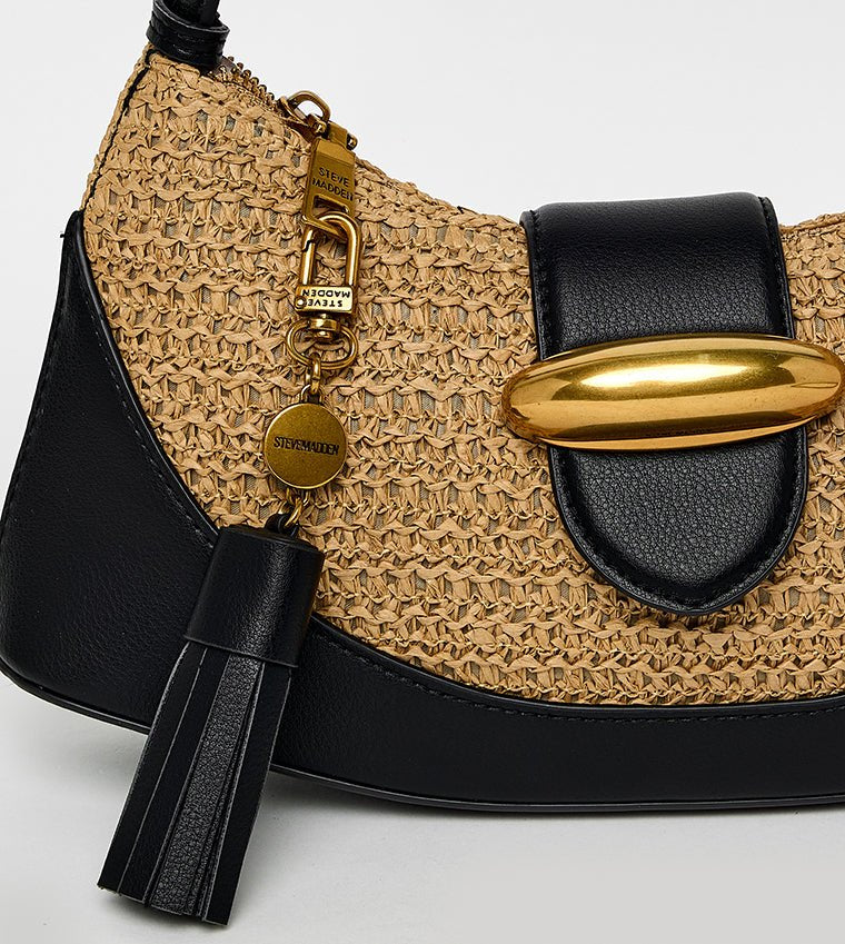 Woven Contrast Shoulder Bag - Infinity Raine