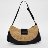 Woven Contrast Shoulder Bag - Infinity Raine