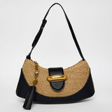 Woven Contrast Shoulder Bag - Infinity Raine