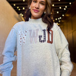 WWJD Embroidered Patchwork Sweatshirt - Infinity Raine