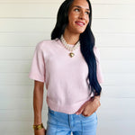 Year-Round Essential Soft Sweater Top with Raglan Sleeves In Peony Pink - Infinity Raine