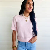 Year-Round Essential Soft Sweater Top with Raglan Sleeves In Peony Pink - Infinity Raine