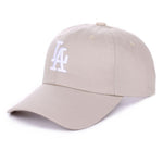 LA Embroidered Monogram Baseball Cap In Ash Mocha - Infinity Raine