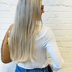 ZENANA Tops - Sweaters Flowy Round Hem Long Sleeve In Ivory